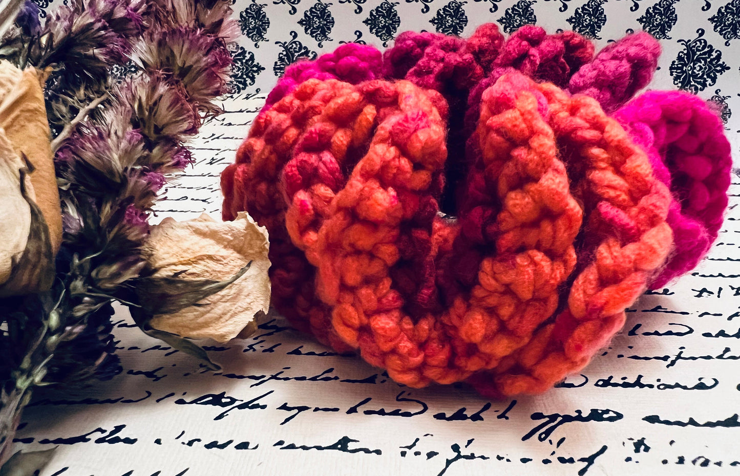 Crochet scrunchie, ballerina hair accessories, hair accessories, dancers hair accessories, back to school supplies.