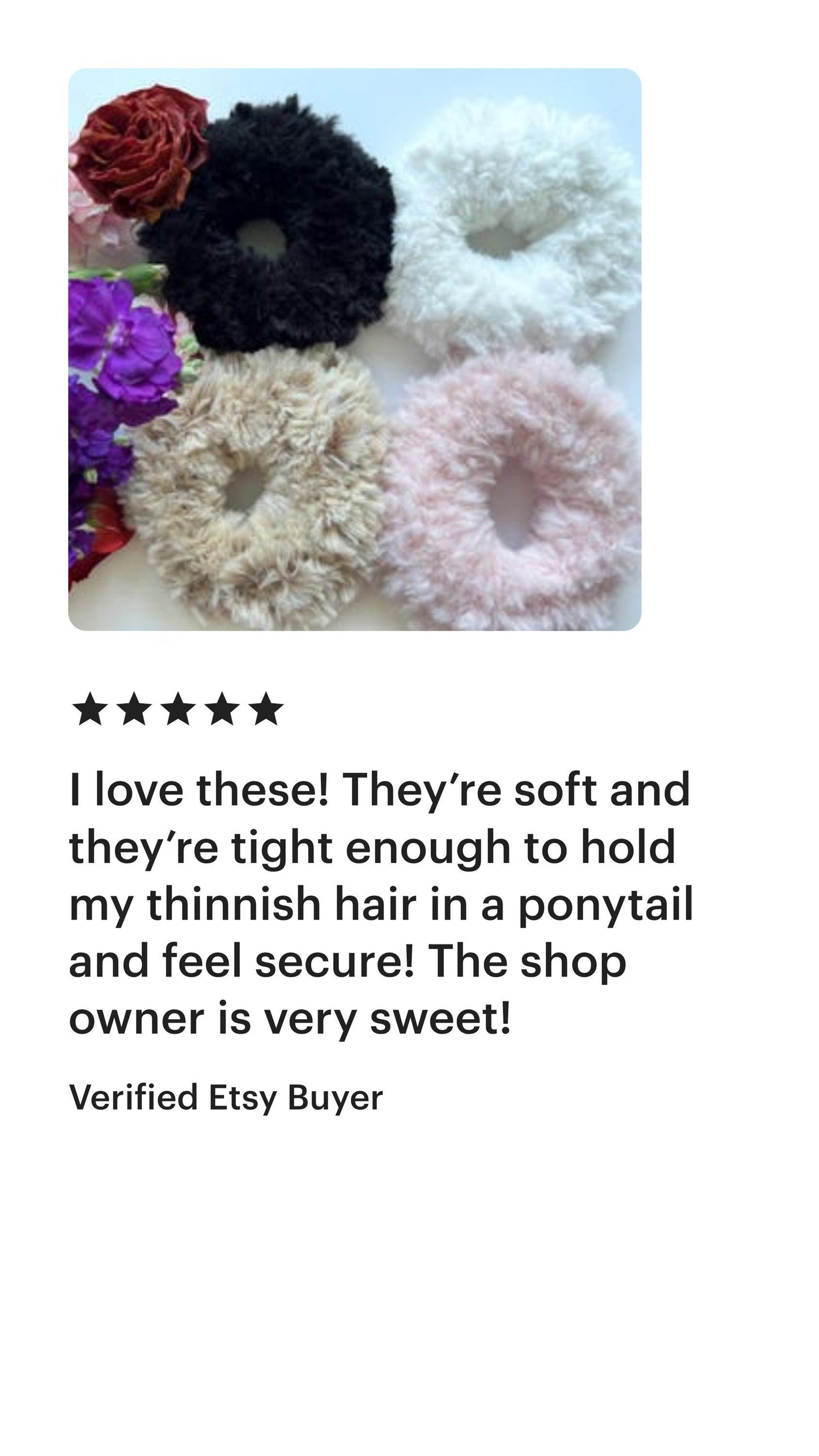 Scrunchies, Faux Fur Scrunchies, Cute Scrunchies, Faux Fluffy soft hair ties, Gift for her, Hair Accessories