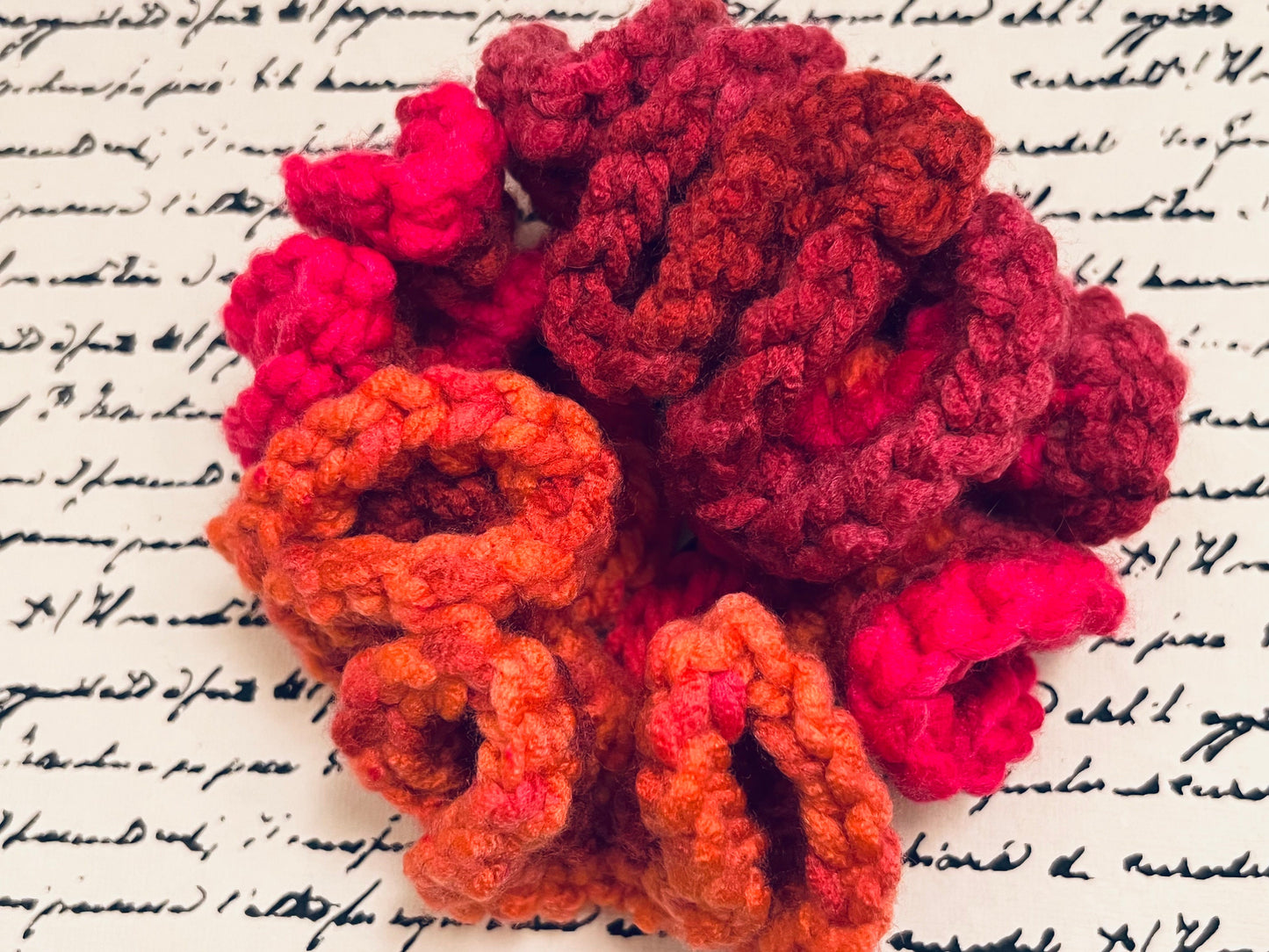 Crochet scrunchie, ballerina hair accessories, hair accessories, dancers hair accessories, back to school supplies.